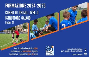 CALCIO: Corso per allenatori Under 21 - Aprile 2025